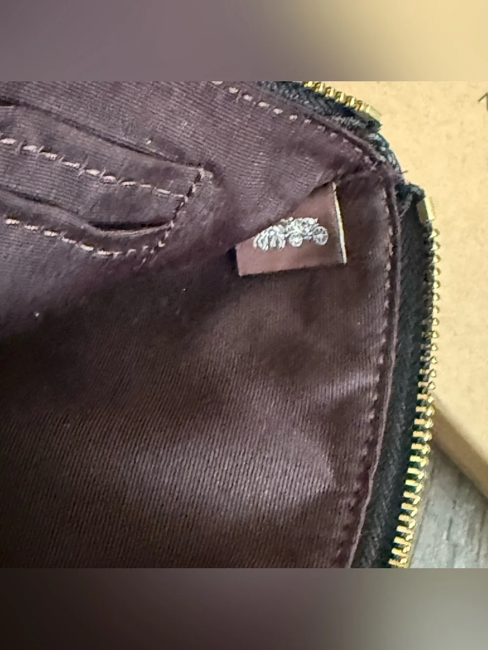 Coach Pebbled Leather Corner Zip Wristlet